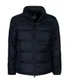 Aspesi Quilted Long-sleeved Down Jacket In Black