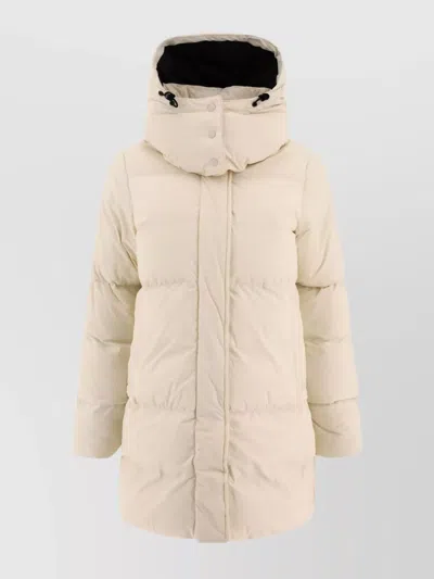 ASPESI QUILTED PADDED LONG SLEEVE HOODED COAT