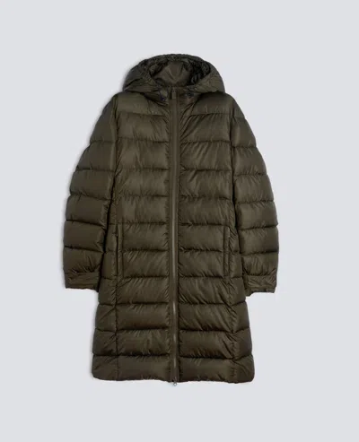 Aspesi Quilted Recycled Nylon Coat - Military In Green
