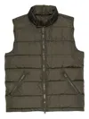 Aspesi Quilted Zip-front Gilet In Green