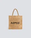 Aspesi Raffia Tote Bag In Sand