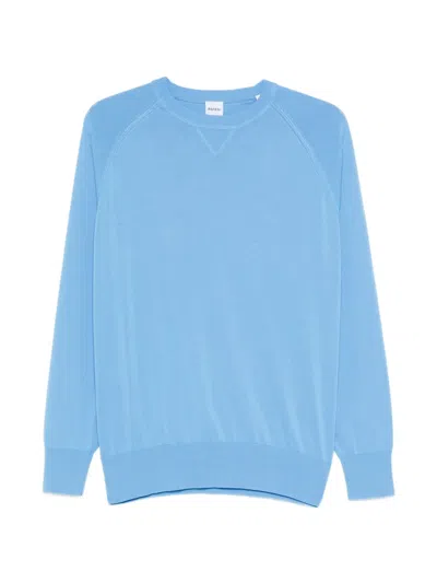 Aspesi Raglan Crewneck Sweatshirt In Blue