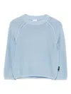 Aspesi Raglan-sleeve Cotton Sweater In Blue