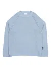 Aspesi Raglan-sleeve Cotton Sweater In Blue