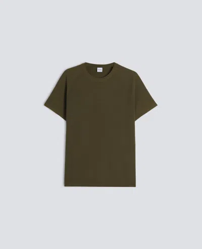Aspesi Raglan Sweater In Micro Cotton Waffle In Green