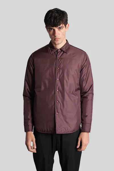 Aspesi Re-shirt Casual Jacket In Bordeaux Polyamide In Burgundy