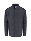 Aspesi Button-up Minimalist Jacket With Classic Collar In Black