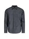 Aspesi Solid Grey Casual Shirt With Traditional Collar And Button-down Front In Gray