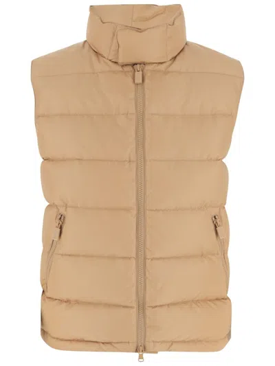 Aspesi Recycled Nylon New Minnie Vest Down Jacket In Beige