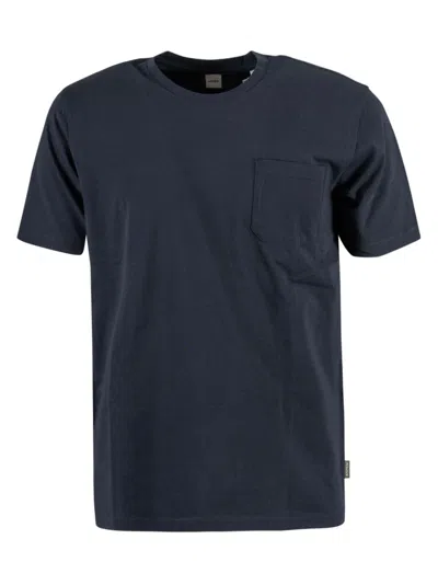 Aspesi Regular Fit Patched Pocket T-shirt In Navy