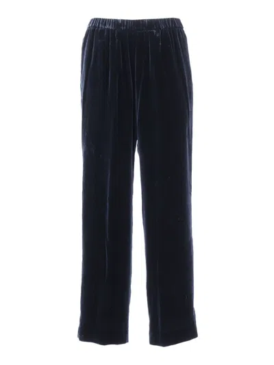 ASPESI RELAXED-FIT BLACK LONG PANTS WITH ELEGANT DRAPING