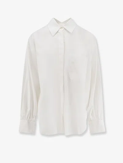 Aspesi Relaxed Fit Cotton Shirt In White