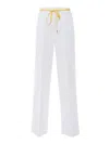 Aspesi Relaxed Fit Straight-leg Trousers With Drawstring In White