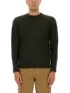 Aspesi Relaxed Fit Wool Jersey Sweater In Green