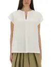 Aspesi Relaxed Oversized White Cotton Top In White