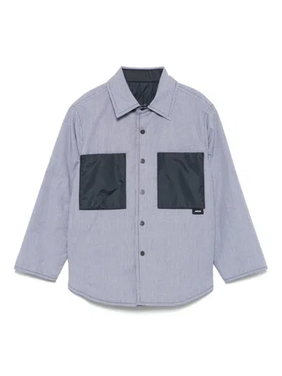 Aspesi Kids' Reversible Shirt Jacket In Blue