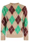 Aspesi Rhombus Pattern Sweater With Round Neckline In Multi