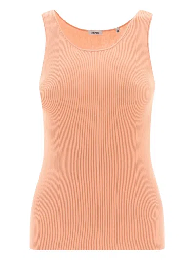 ASPESI RIBBED COTTON TANK TOP