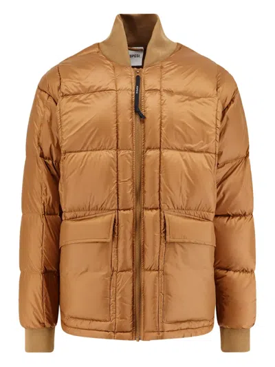 ASPESI RIBBED-KNIT FLAP-POCKET JACKET