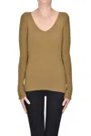Aspesi Ribbed Pullover In Light Brown