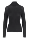 Aspesi Ribbed Turtleneck Sweater In Black