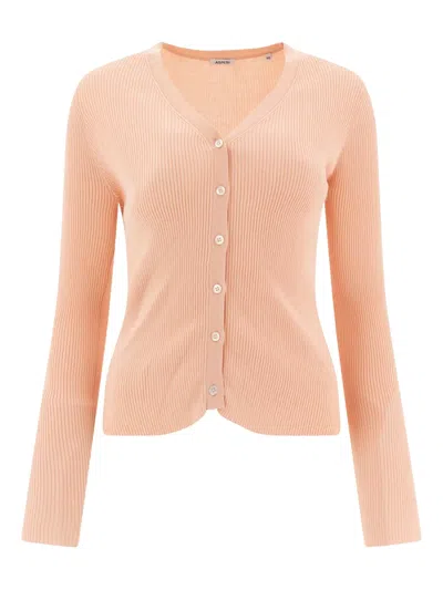 ASPESI RIBBED V-NECK CARDIGAN