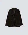 Aspesi Ribbed Velvet Jacket In Black