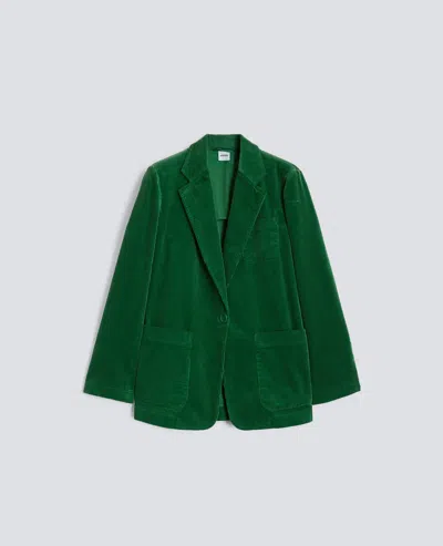 Aspesi Corduroy Single-breasted Jacket In Black