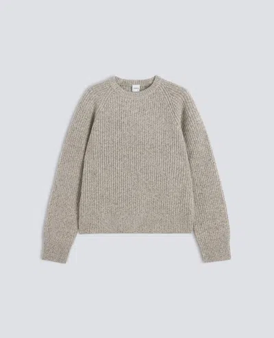Aspesi Ribbed Wool Crew-neck Knit - Dove Grey In Gray