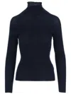Aspesi Ribbed Turtleneck Sweater In Black