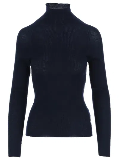 Aspesi Ribbed Wool Sweater In Black