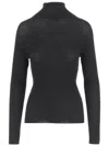 Aspesi Ribbed Wool Sweater In Black