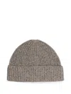 RIBBED-KNIT BEANIE HAT