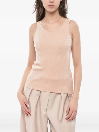 Aspesi Ribbed-knit Tank Top In Pink