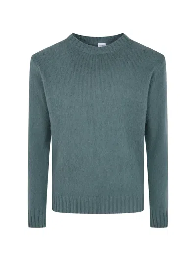 Aspesi Ribbed-trim Wool Sweater In Green