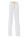 Aspesi Contrast Belted Casual Pants In White