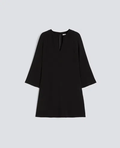 Aspesi Robe En Crêpe Cady En Triacetate De Polyester In Black