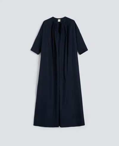 Aspesi Robe En Popeline En Coton Teinte A La Piece In Blue