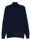 Aspesi Roll-neck Sweater In Blue