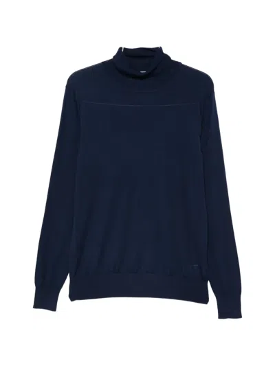 Aspesi Roll-neck Sweater In Blue