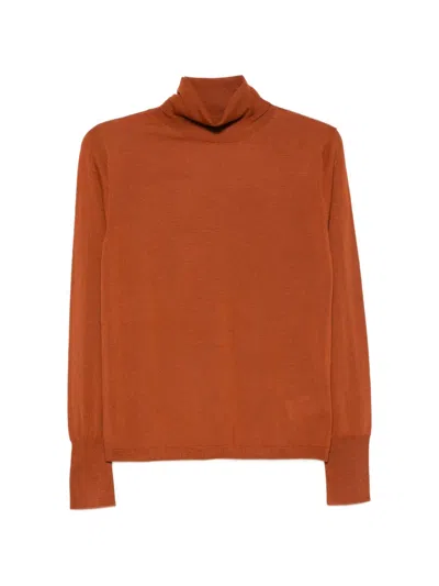 Aspesi Roll-neck Sweater In Orange