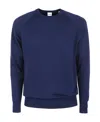 Aspesi Round Collar Long Sleeve Sweater In Blue