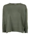 Aspesi Round-neck Long-sleeved Sweater In Green