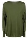 Aspesi Crew Neck Long Sleeve Sweater In Green