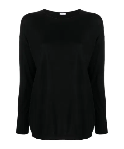 Aspesi Round-neck Pullover In Black