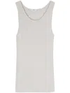 Aspesi Round-neck Ribbed-knit Tank Top In Gray