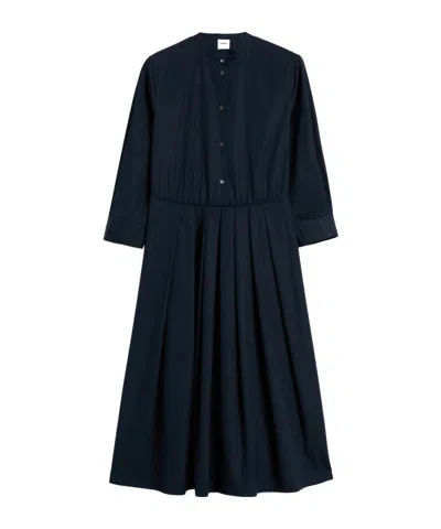 Aspesi Round Neck Shirt Dress In Black