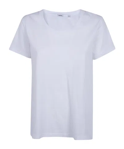 Aspesi Round Neck Short Sleeve T-shirt In White