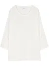Aspesi Round-neck Silk T-shirt In Neutrals