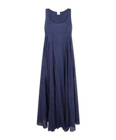 Aspesi Round Neck Sleeveless Dress In Blue